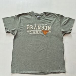 Gildan Green Short Sleeve Tee with Branson Print